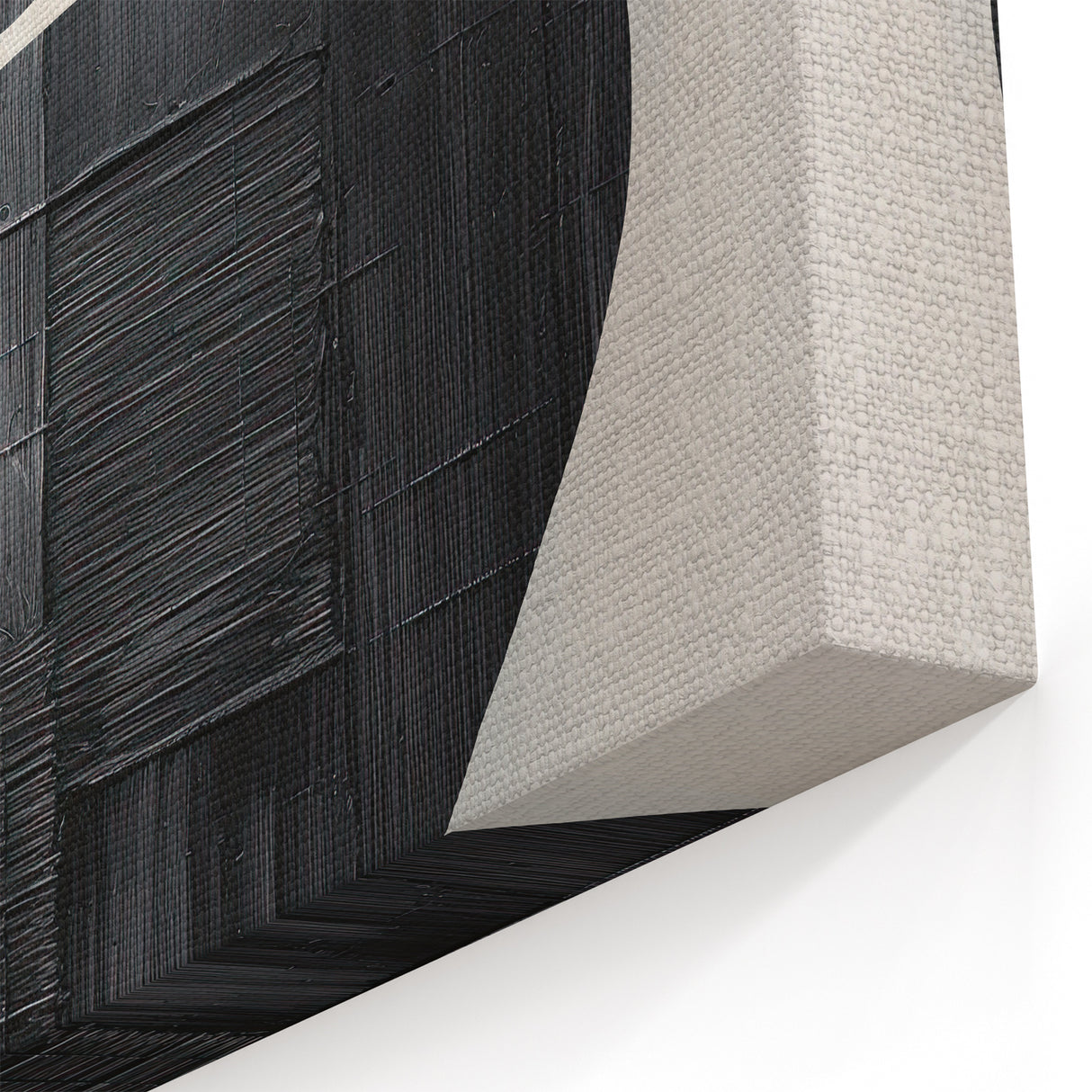 Minimalist Abstract Wall Art – Black Organic Shapes on White Canvas