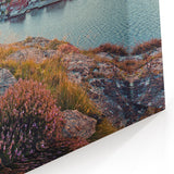 Sweden Scenery Prints - Sunset Over Coastal Village with Colorful Homes