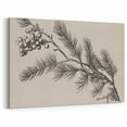 Electric Wall Art - Botanical Sketch of Pine Branch - Minimalist Decor