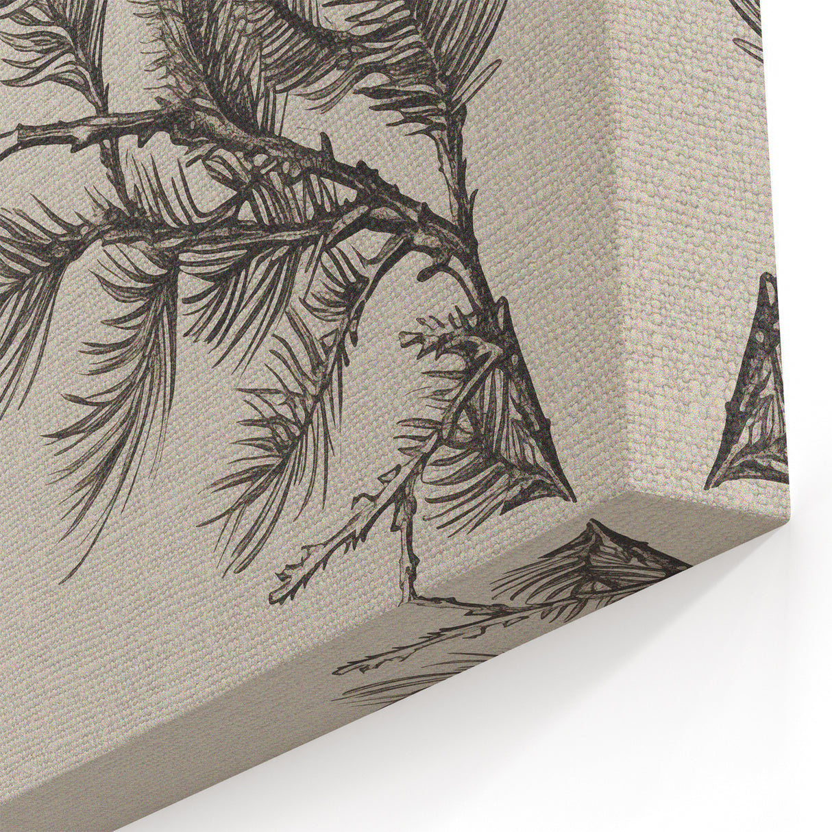 Electric Wall Art - Botanical Sketch of Pine Branch - Minimalist Decor