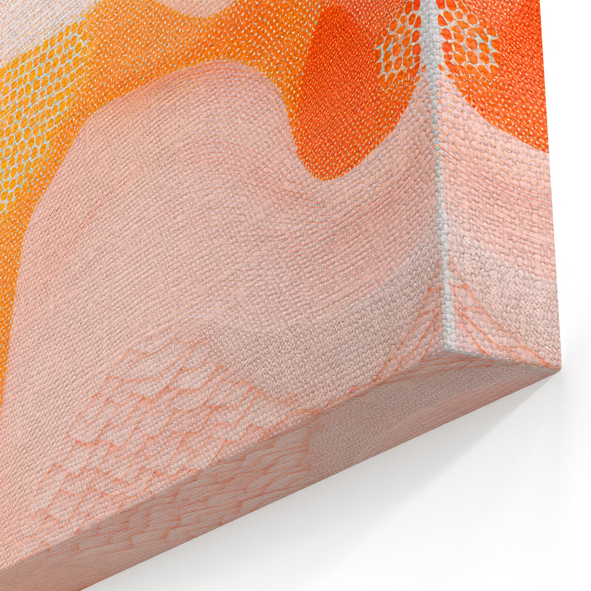 Maximalist Wall Art - Abstract Textured Design with Warm Peach Tones