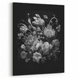 Electric Wall Art - Dark Floral Black and White Painting - Moody Decor