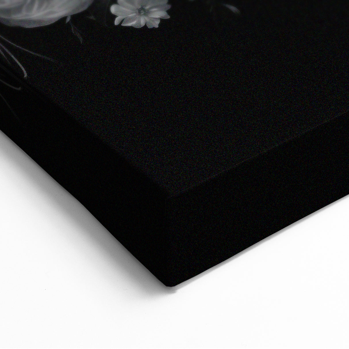 Electric Wall Art - Dark Floral Black and White Painting - Moody Decor