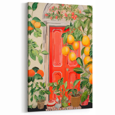 Maximalist Wall Art – Eclectic Doorway with Citrus Decor for Bold Style