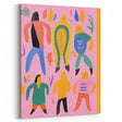 Electric Wall Art - Playful Abstract Figures Painting - Modern Pop Decor