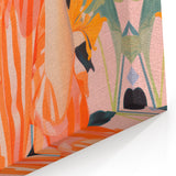 Maximalist Wall Art – Bold Portrait with Stripes for Eclectic Decor Style