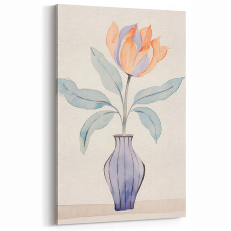 Maximalist Wall Art – Minimal Floral Vase Design for Elegant Home Decor
