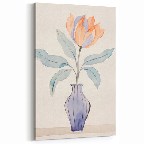 Maximalist Wall Art – Minimal Floral Vase Design for Elegant Home Decor