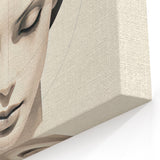 Minimalist Portrait Wall Art – Abstract Black and White Female Silhouette