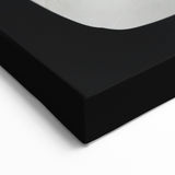 Minimalist Abstract Wall Art – White Organic Shape on Black Background