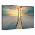Sweden Canvas Prints - Oresund Bridge at Sunset Scandinavian Scenery Art
