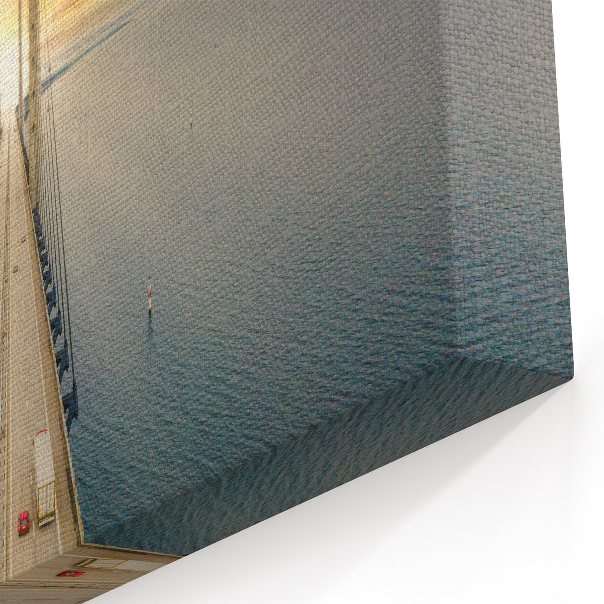 Sweden Canvas Prints - Oresund Bridge at Sunset Scandinavian Scenery Art