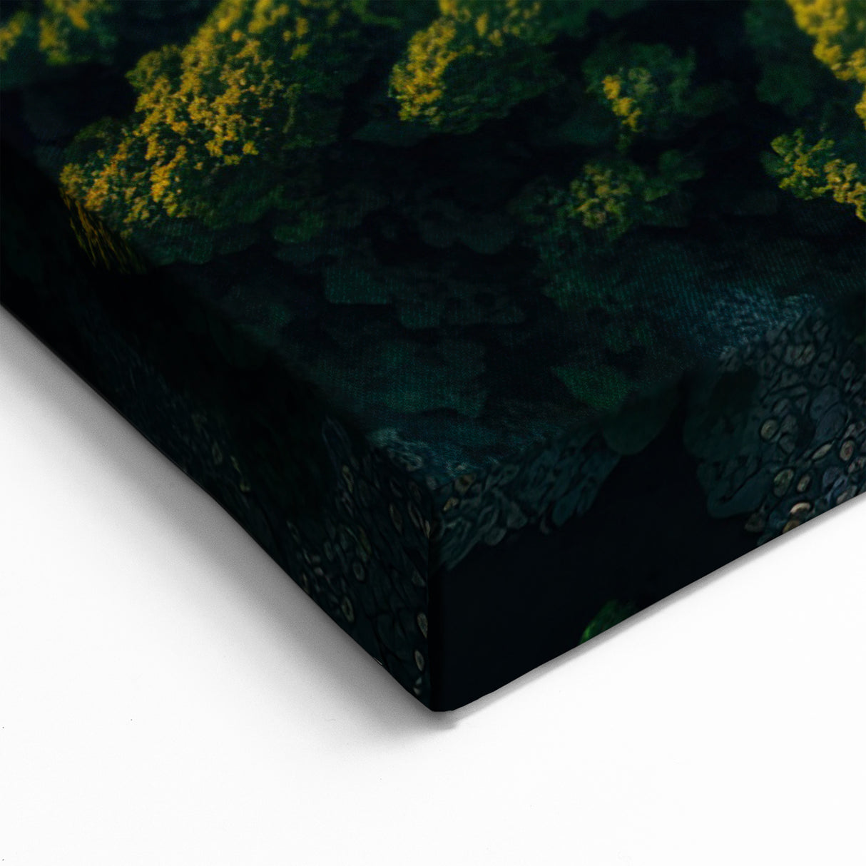 Swedish Landscape Art - Aerial View of Curving Forest Road Nordic Scenery