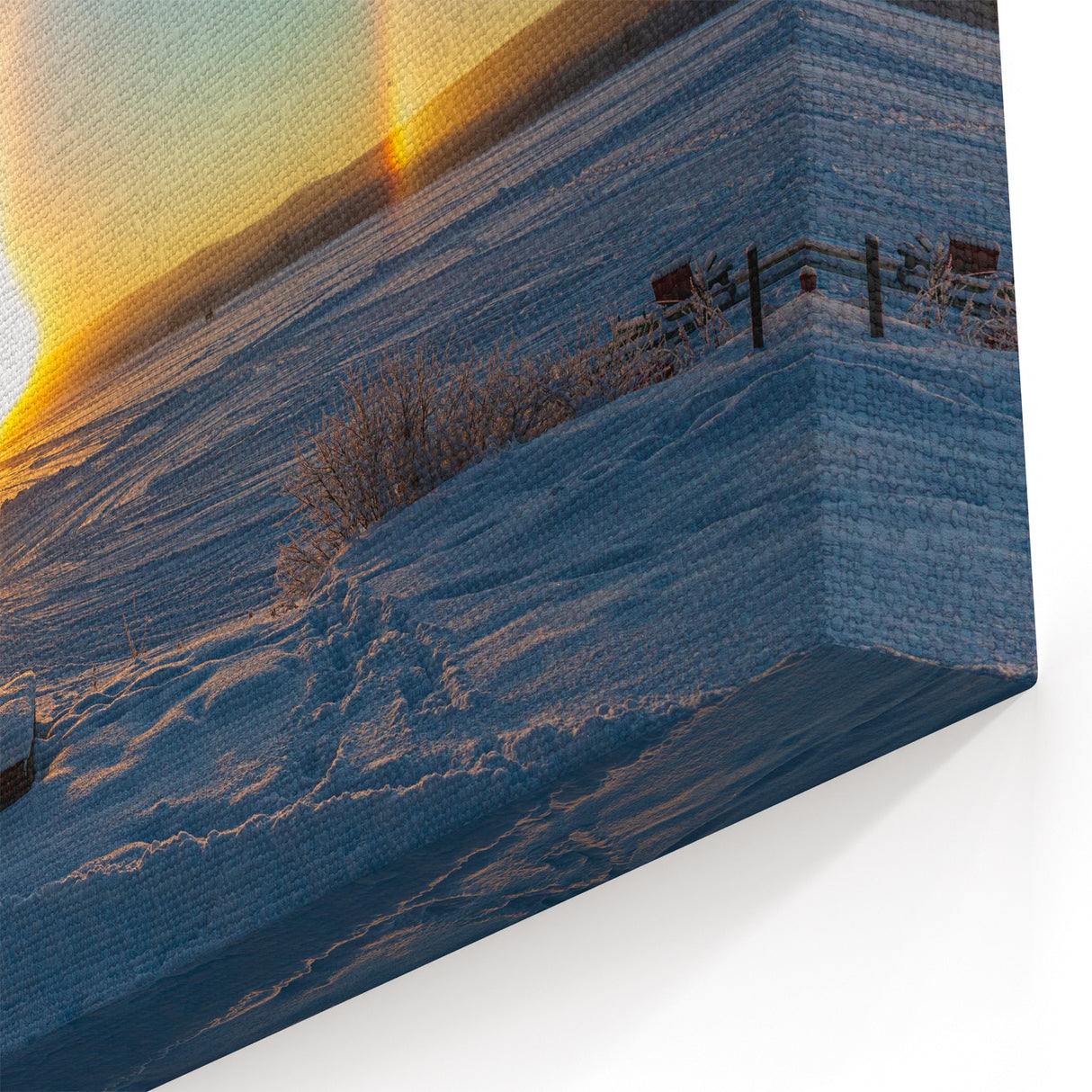 Sweden Wall Art - Winter Sunrise Over Snowy Landscape Nordic Scenery Print
