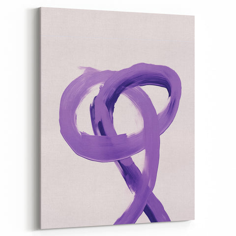 Electric Wall Art – Bold Purple Brushstroke Modern Electric Art Canvas