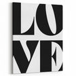 Electric Wall Art – Bold Typography Love Design Modern Electric Canvas