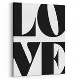 Electric Wall Art – Bold Typography Love Design Modern Electric Canvas