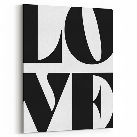 Electric Wall Art – Bold Typography Love Design Modern Electric Canvas