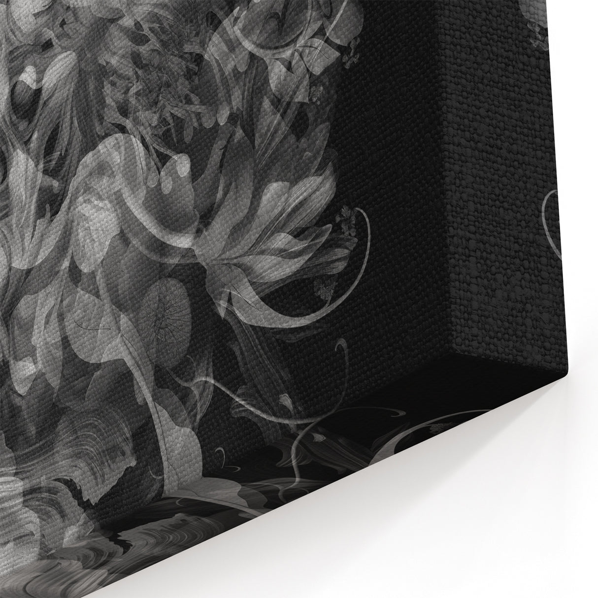 Electric Wall Art – Dramatic Floral Black and White Modern Electric Decor