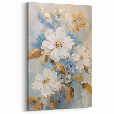Floral Glam Wall Art - Elegant Chic Decor for Luxury Home Interiors