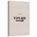 Electric Wall Art – Motivational Typography 'You Are Enough' Electric Decor