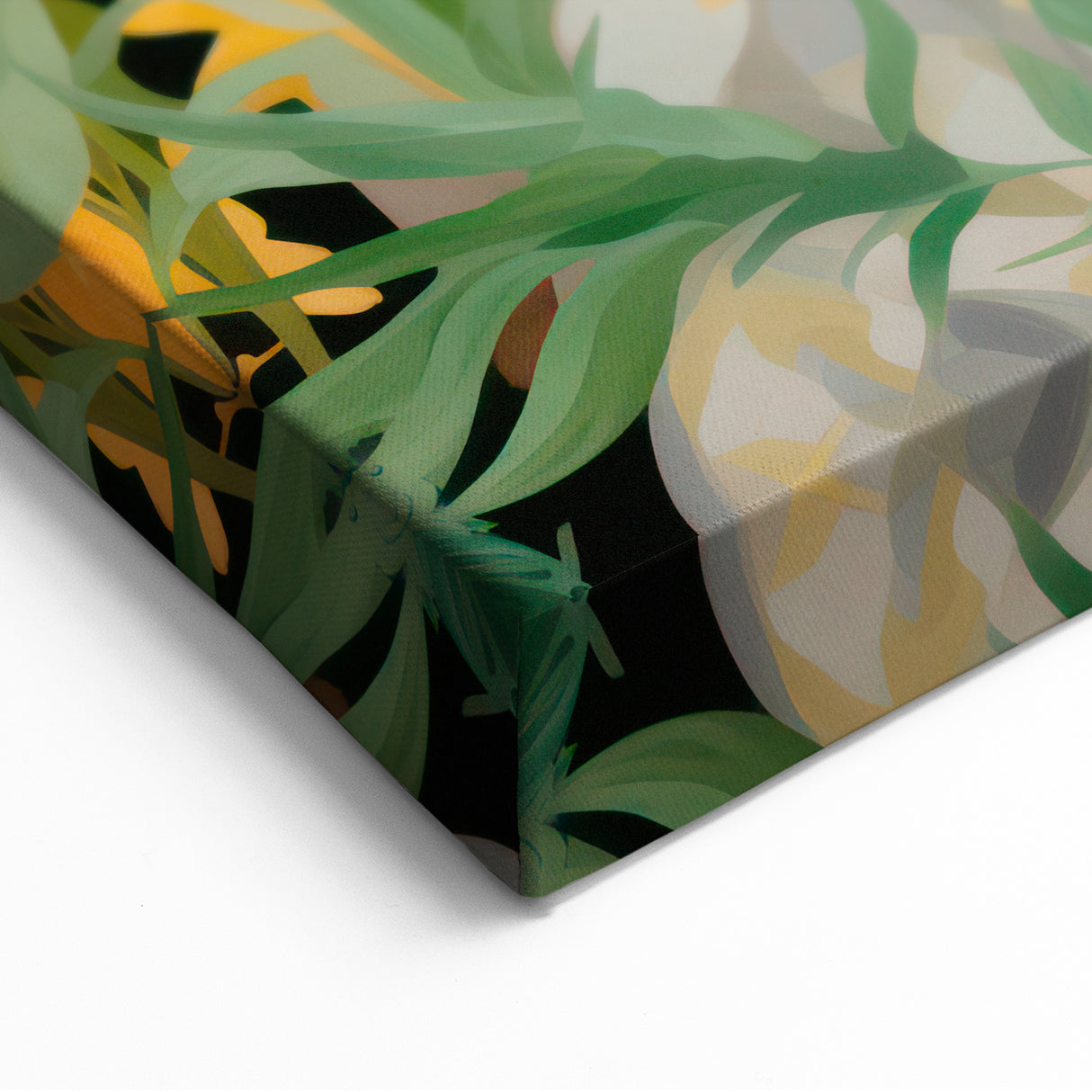 Maximalist Wall Art – Bold Portrait with Lush Botanicals for Home Decor