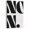 Electric Wall Art – Bold Typography 'No.' Modern Electric Decor Canvas