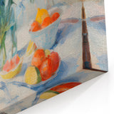 Maximalist Wall Art – Colorful Still Life with Floral Arrangement & Fruits