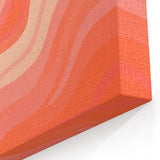 Maximalist Wall Art – Vibrant Abstract Waves in Warm Peach and Coral Tones