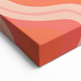 Maximalist Wall Art – Vibrant Abstract Waves in Warm Peach and Coral Tones