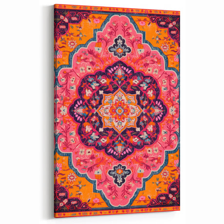 Maximalist Wall Art – Bold and Ornate Mandala with Floral Patterns
