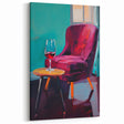 Maximalist Wall Art – Stylish Interior Scene with Chair and Wine Glass
