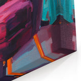 Maximalist Wall Art – Stylish Interior Scene with Chair and Wine Glass