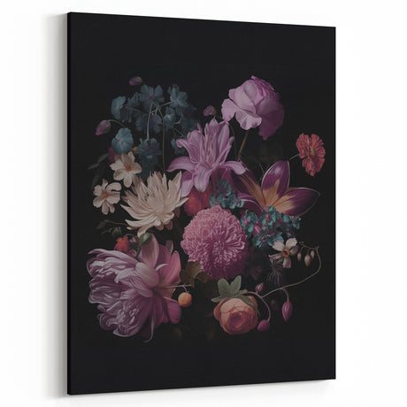 Electric Wall Art – Dark Moody Floral Arrangement Modern Electric Decor