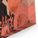 Maximalist Wall Art – Bold Surreal Portrait with Vibrant Floral Details