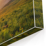 Rustic Landscape Wall Art – Golden Mountain Sunrise for Rustic Decor