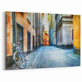Stockholm Old Town Street Scene – Vibrant Stockholm Wall Art on Canvas