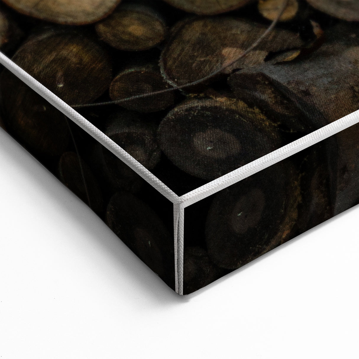 Rustic Log Wall Art – Stacked Firewood for Cozy Farmhouse Decor
