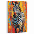 Bold Zebra Glam Wall Art - Vibrant Chic Decor for Modern Interiors