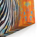 Bold Zebra Glam Wall Art - Vibrant Chic Decor for Modern Interiors