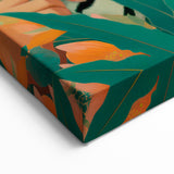 Maximalist Wall Art – Bold Portrait of Woman and Tiger with Floral Accents