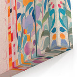 Maximalist Wall Art – Bold Floral Portrait with Geometric Accents
