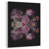 Electric Wall Art | Dark Floral Electric Canvas for Modern Interiors
