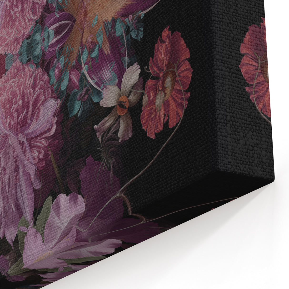 Electric Wall Art | Dark Floral Electric Canvas for Modern Interiors