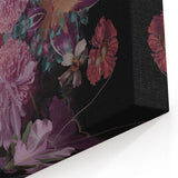 Electric Wall Art | Dark Floral Electric Canvas for Modern Interiors