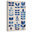 Maximalist Wall Art - Bold Blue Leaf Print for Eclectic Home Decor