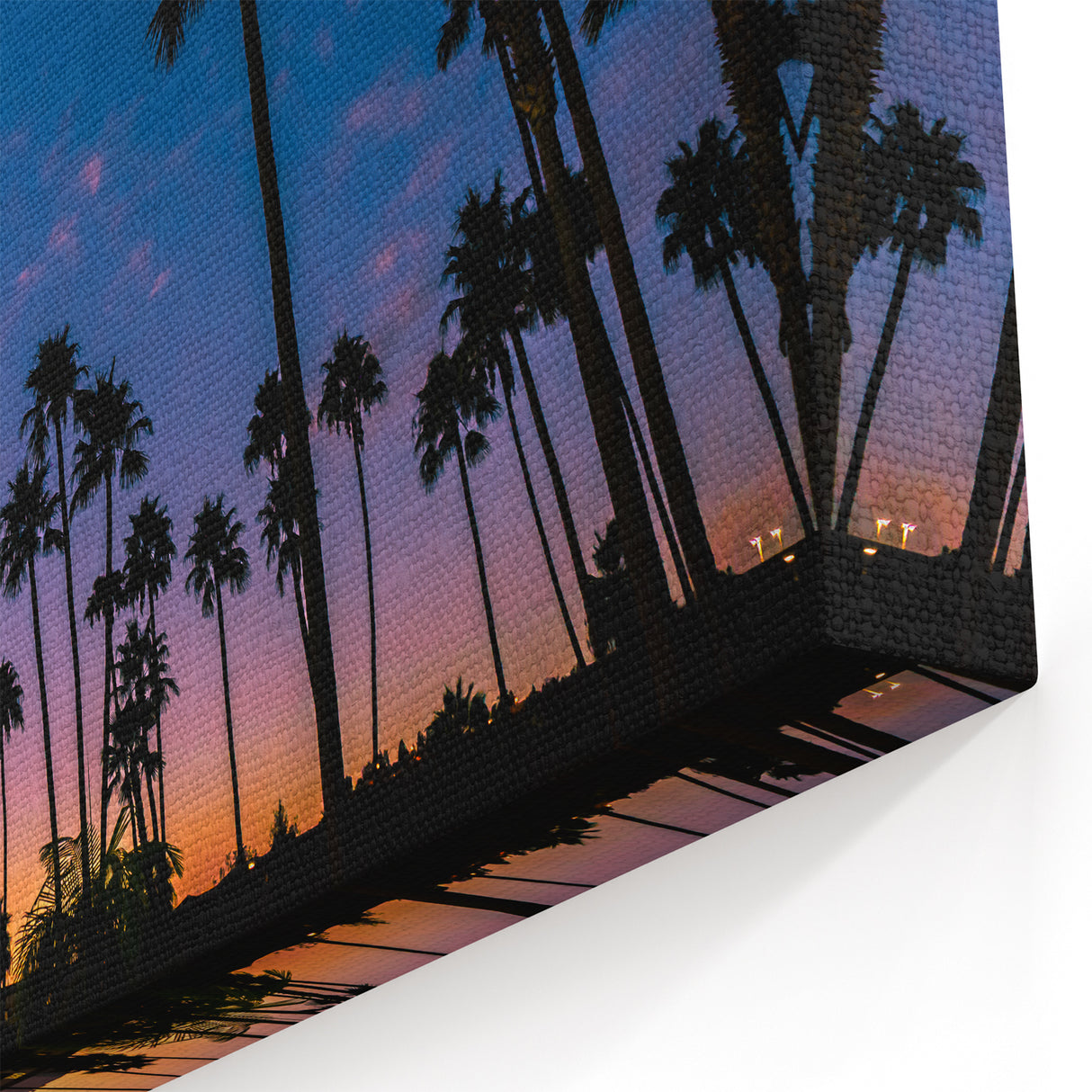 Twilight Palms in San Diego – Tropical Silhouette Sunset Wall Art