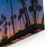 Twilight Palms in San Diego – Tropical Silhouette Sunset Wall Art