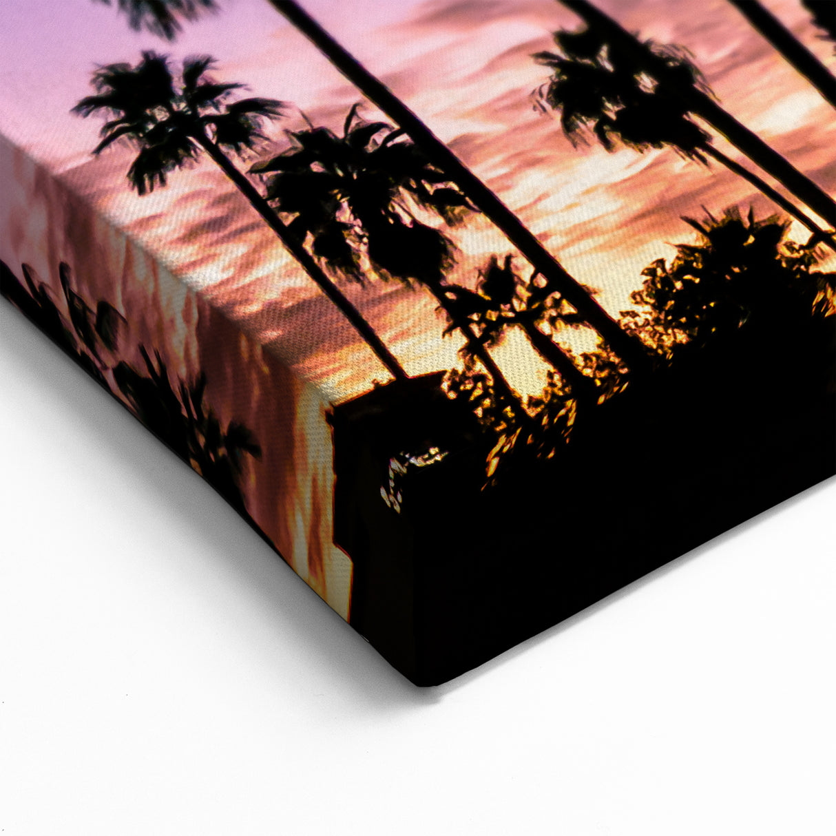 Twilight Palms in San Diego – Tropical Silhouette Sunset Wall Art