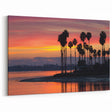 Sunset Serenity with Palms – San Diego Coastal Evening Wall Art